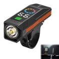 thumbnail image 1 of Rechargeable Bike Light with Digital Display, 1800 Lumens Super Bright LED Bicycle Headlight with 110dB Horn, 150m Beam Distance, IPX6 Waterproof for Night Riding, 1 of 8