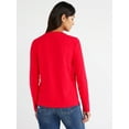 thumbnail image 5 of Free Assembly Women's Crewneck T-Shirt with Long Sleeves, Sizes XS-XXXL, 5 of 7