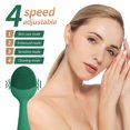 thumbnail image 2 of Limpiador Facial Cepillo De Limpieza Facial De Silicona Depurador Facial Amigable Con La Piel Masajeador Facial Eléctrico Lavadora Vibratoria Facial Para Limpieza Profunda Eliminación De Masajes Monstrate CE003106-01, 2 of 7