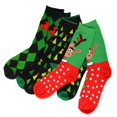 thumbnail image 4 of TeeHee Christmas and Holiday Fun Crew Socks for Women 3-Pack, 4 of 4