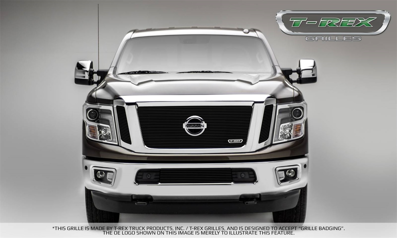 T-Rex Grilles 25785B Billet Series Bumper Grille Overlay; 3 pc.; Black Powdercoated Aluminum; Horizontal 8 Bar;