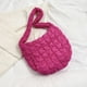 thumbnail image 1 of Bolsa acolchada de algodón Bolsa de hombro a cuadros acolchada informal para ir de compras (rosa roja) Sywqhk Para Estrenar, 1 of 8