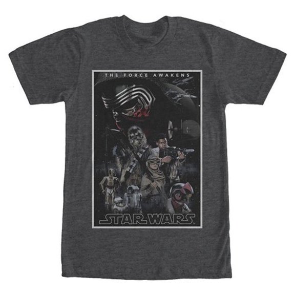Star Wars Men's Poster T-shirt Large Charcoal