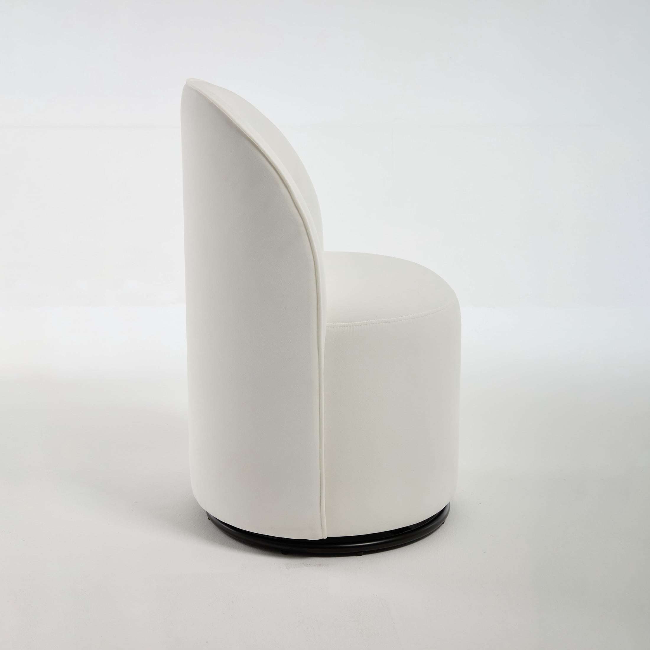 Noble House Mid Century Modern Velvet Swivel Barrel Dining Chair, Set of 1, Cream