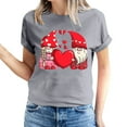 thumbnail image 2 of CALAFEBILA Womens Tops Plus Size Valentines Day Tops for Women,Women Fashion Casual Short Sleeve Crew Neck Love Print Shirts Valentine's Day Gifts for Wife Tops, 2 of 5