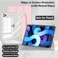 thumbnail image 2 of Case Cover for iPad 9th Generation 2021, 10.2 inch iPad Case with Pencil Holder, Smart Stand Case Cover for iPad 9th/8th/7th (2021/2020/2019),Protective Clear Back,Pink, 2 of 5