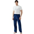 thumbnail image 5 of Onimisc Mens Pajama Pants Flannel Plaid Cotton Sleep Lounge Pants Warm Sleepwear Pants PJ Bottoms with Pockets and Button Fly, 1 Pack, 5 of 6