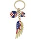 thumbnail image 1 of Llavero con bandera americana creativa con alas, corazón y estrellas, 1 of 2