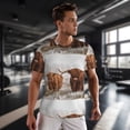 thumbnail image 3 of Wukai Yak Print Men's Short-Sleeved Mesh T-Shirt,Quick-Dry Short Sleeve Workout T-Shirt-4X-Large, 3 of 8
