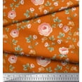 thumbnail image 3 of Soimoi Rayon Fabric Leaves & Camellias Floral Fabric Prints by Yard 42 Inch Wide, 3 of 3