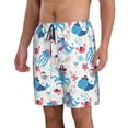 thumbnail image 2 of Naloa Party Shark Cute Men's Beach Shorts, Surfing shorts, Swim trunks, Quick Dry Swim Trunks for Surfing Beach Fun - Medium, 2 of 9