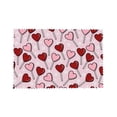 thumbnail image 4 of DouZhe Ensemble de 4 Sets de Table en Polyester, Motif Cœurs Sucettes Rouges et Roses, Résistants à la Chaleur pour Table à Manger, 12 Pouces x 18 Pouces, 4 of 6