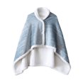 thumbnail image 2 of Sonducket Mantón de franela para siesta, reemplazo de otoño e invierno, colorido, bonito, cálido, para mantener a los niños adultos, capa de manta para Pijama Azul Sonducket AP016529-01, 2 of 6