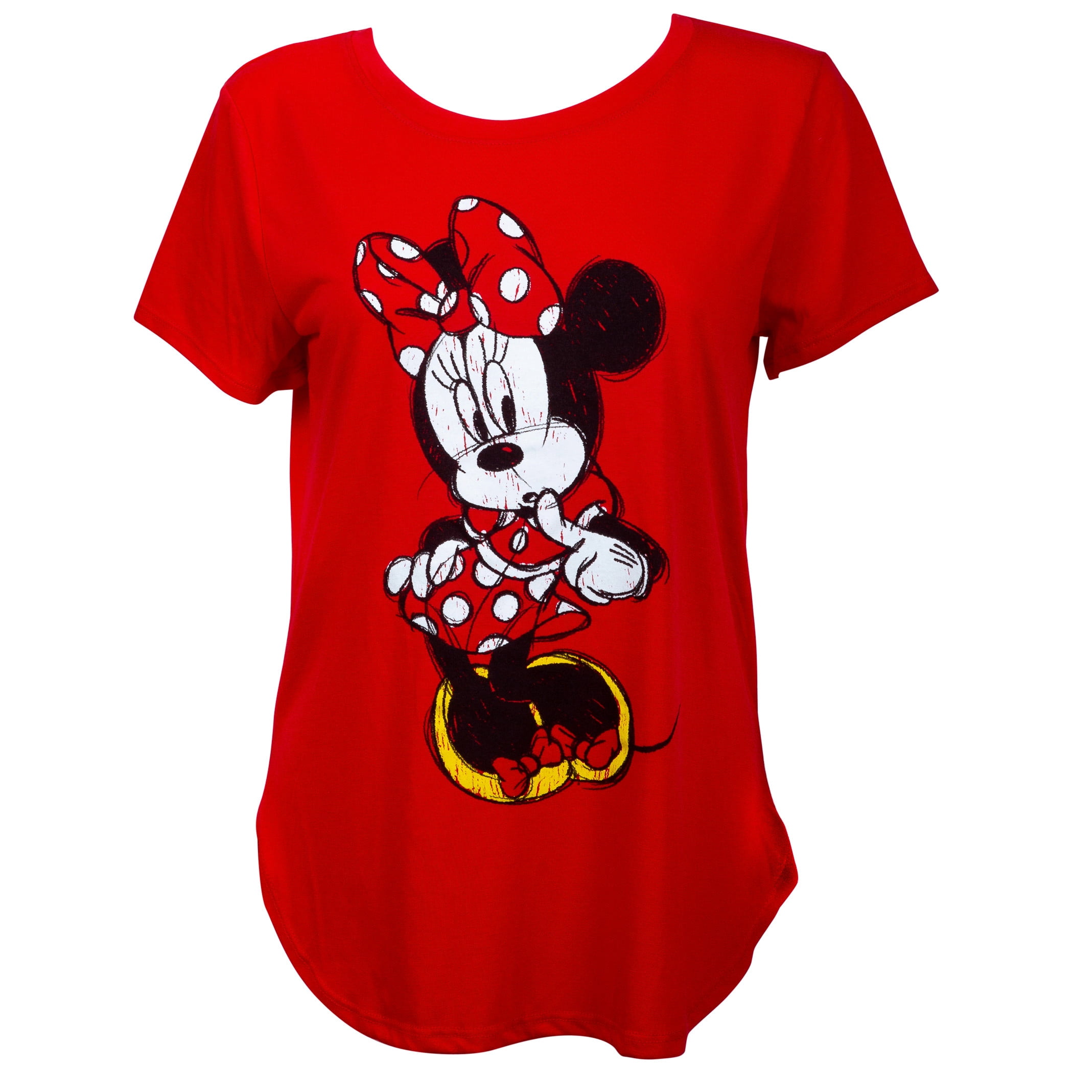 Minnie Mouse Flirty Women's Red T-Shirt-Medium - Walmart.com