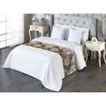 thumbnail image 3 of Floral Boho Bed Runner, Melancholic Themed Garden Scene Flowers with Leaves Greenery Print, Decorative Accent Bedding Scarf for Hotels Homes & Guest Rooms, King, Pale Peach Jade Green, by Ambesonne, 3 of 3