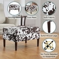 thumbnail image 3 of Designs4Comfort Marlow Mid Century Ottoman in Brown Cowhide Print Fabric, 3 of 5