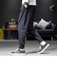 thumbnail image 4 of Njoeus Men's Pants Casual Summer Men's Summer New Style And Fashionable Pure Cotton And Linen Trousers Free Assembly Men's Pants On Clearance, 4 of 7