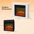 thumbnail image 6 of VINGLI 27'' Electric Fireplace with Mantel, Freestanding Heater with Remote, Timer, Realistic Flame & Adjustable Temperature for Home Bedroom Living Room Indoor, 1400W, 6 of 7