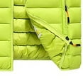 thumbnail image 4 of Men's Casual Trendy Rib Pattern Sleeveless Cotton Vest - Hooded Solid Color Slim-fit Cotton-padded Jacket, Fluorescent Green, Size XXL, 4 of 4