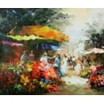 thumbnail image 2 of Haenraets, Willem 17x15 Gold Ornate Wood Framed with Double Matting Museum Art Print Titled - Market place II, 2 of 4