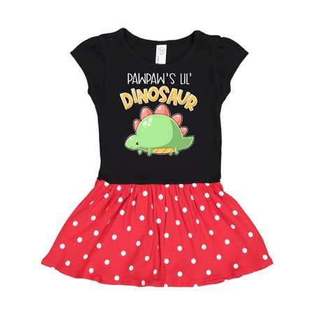 

Inktastic Pawpaw s Lil Dinosaur with Cute Stegosaurus Gift Toddler Girl Dress