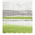 thumbnail image 2 of Ambesonne Grunge Shower Curtain, Abstract Brush Stroke Print, 69"Wx75"L, Apple Green and Pale Grey, 2 of 4