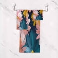 thumbnail image 5 of 3 Piece Bath Towels Set Bath Towel, Hand Towel and Face Towel for Bathroom, Gym, Hotel Oversized Daisies, 5 of 8