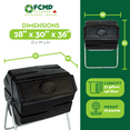 thumbnail image 2 of FCMP Outdoor Bac de Compostage de Jardin de 37 Gallons à une Seule Chambre pour Roto et Tumbling, Noir, 2 of 6