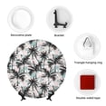 thumbnail image 4 of Sikiie Hawaii Palms Bone China Decorative Plate Personality Ceramic Dinner Plate Crafts Decorative Ceramic Decorative Plate -6in, 4 of 6