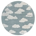 thumbnail image 2 of JONATHAN Y SCN105A-5R Hedwig High-Low Youth Cloud Scandi Blue/Ivory 5' Round Indoor/Outdoor Area Rug, 2 of 7