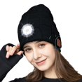 thumbnail image 5 of Bluetooth Music Beanie Knit Hat for Men Women Rechargeable Wireless Cap Headset Headphone Speaker for Outdoor Sports- Black, Valentines Day Gift, 5 of 5
