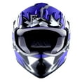 thumbnail image 4 of 1Storm Youth Motocross Helmet BMX MX ATV Dirt Bike Helmet HBOY Matt Star Blue + Goggles + MG Youth Blue Glove Bundle, 4 of 8