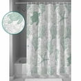 thumbnail image 4 of Green Coastal Bathroom Curtain 72 Inch Shower Curtain with Hooks, Sea Turtle Nautical Coral Summer Beach Waterproof Polyester Bath Curtain Washable Bathtub Curtain 72''x 72'', 4 of 6