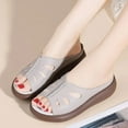 thumbnail image 5 of Women's Sandals, Arch Support Slides Fashion Casual Spring Hollow Open Toe Sandals, 5 of 6
