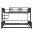 thumbnail image 6 of Jopath Full XL over Queen Bunk Bed,Heavy Duty Metal Bunk Beds for Adults and Kids,Floor Bed Frame with Ladder and Safety Guardrails, Easy Assemble,Black, 6 of 11