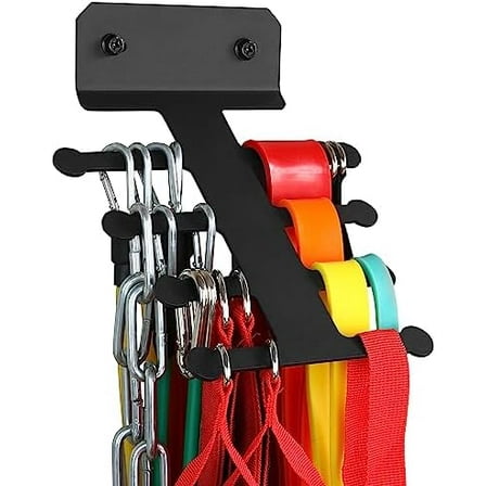 Rack Band Storage Hanger Gym Equipment Organizer Pull Up Bands Jump Ropes, Storage Rack for Home Gym