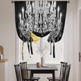 thumbnail image 3 of Crystal Chandelier Balloon Curtains for Bedroom/Front Door/Bathroom, Candle Abstract Luxury Modern Tie Up Curtains 63 Inch Length Light Filtering Kitchen Curtains Shades for Windows 46"x63", 3 of 8