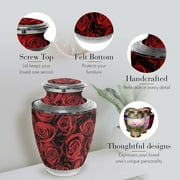Crimson Rose Urns for Cremation Ashes Large Urn XL or Small Keepsake Urns for Adult Cremation Ashes & Urns for Human Ashes for Home or Burial Cremation Urns