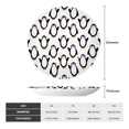 thumbnail image 2 of Cauagu Lovely Penguin Print Bone China Decorative Plate, Wall Mount Plate Holiday Decor Decorative Ceramic Plates with Stand Elegant Household Plates Decorative-8in, 2 of 6