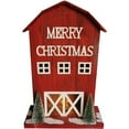 thumbnail image 5 of Fraser Hill Farm Woodland Christmas 7-Piece Decorating Kit: Tree Shelf, Lighted Barn, Train, Wall Sign, Snowman, and 2 Birdhouse Ornaments, 5 of 10