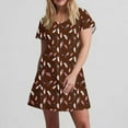 thumbnail image 6 of Summer Sun Dresses for Womens 2026 Plus Size Fashion Print Short-sleeved V-neck Casual Dress, 6 of 7