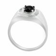 thumbnail image 3 of Mauli Jewels Men's 1.25 Carat Diamond and Oval Onyx Engagement Prong-Setting Engagement Ring in 10K White Gold, 3 of 6