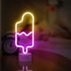 thumbnail image 3 of Luz de neón de paletas – Letrero de neón de paletas para dormitorio, escritorio, decoración de mesa – Luces de paletas alimentadas por batería/USB – Lámpara de luz nocturna de helado con soporte –, 3 of 4