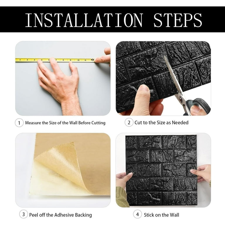 3D Wall Panels Peel And Stick 3D Brick Wallpaper,Interior