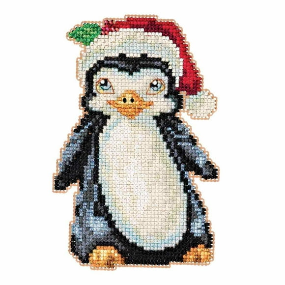 Mill Hill Penguin Beaded Counted Christmas Holiday Cross Stitch Kit 2016 Jim Shore Winter Series JS201614
