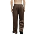 thumbnail image 2 of JUSLIO Mens Sweatpants Solid Drawstring Wide-leg Pants Straight Leg Sweatpants with Pockets Outdoor Workout Business Casual Pants Coffee L, 2 of 4