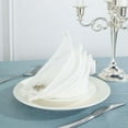 thumbnail image 6 of Efavormart 5 Pack WHITE 20"x20" Premium Faux Linen Napkins Slubby Textured Wrinkle Free Napkins, 6 of 11