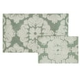 thumbnail image 3 of Better Trends Medallion Tufted Bath Mat Rug, 100% Cotton, 2 Piece Set, Sage/Natural, 3 of 6