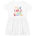 thumbnail image 3 of Inktastic My Lola and Lolo Love Me Grandchild Girls Toddler Dress, 3 of 5