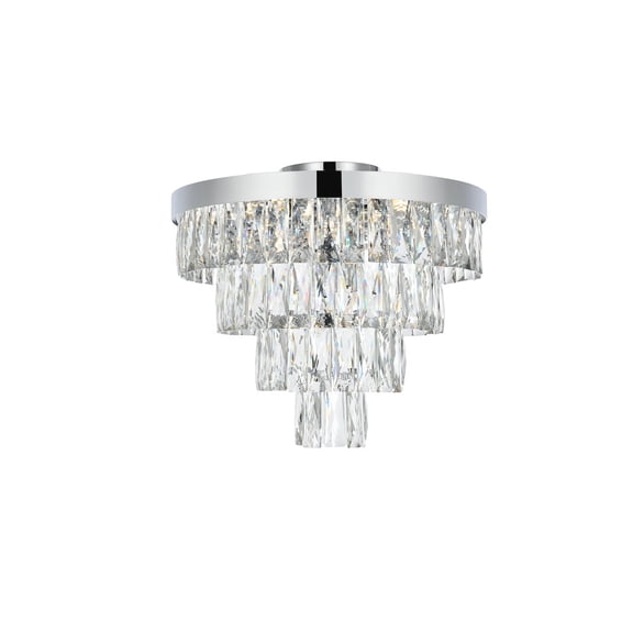 Elegant Lighting Josephine 18 Inch Flush Mount In Chrome